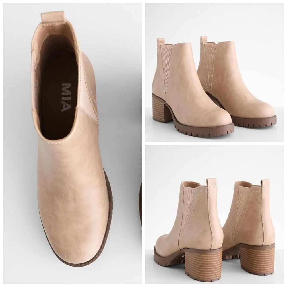MIA Lylith Chelsea Lug Ankle Boot Size 10 - Picture 7 of 12